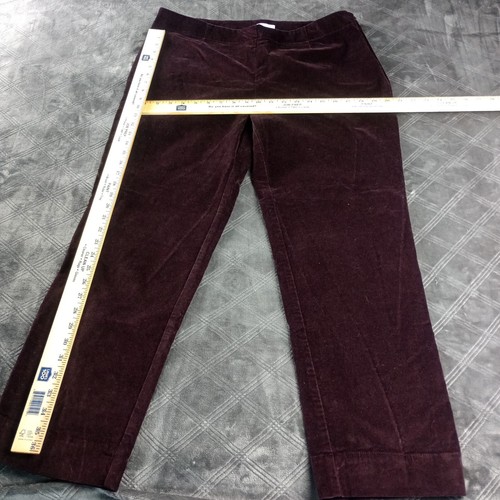 J Jill Corduroy Pants Sz 16 x 29 Straight Leg Maroon Cotton Spandex Stretch - Picture 7 of 11