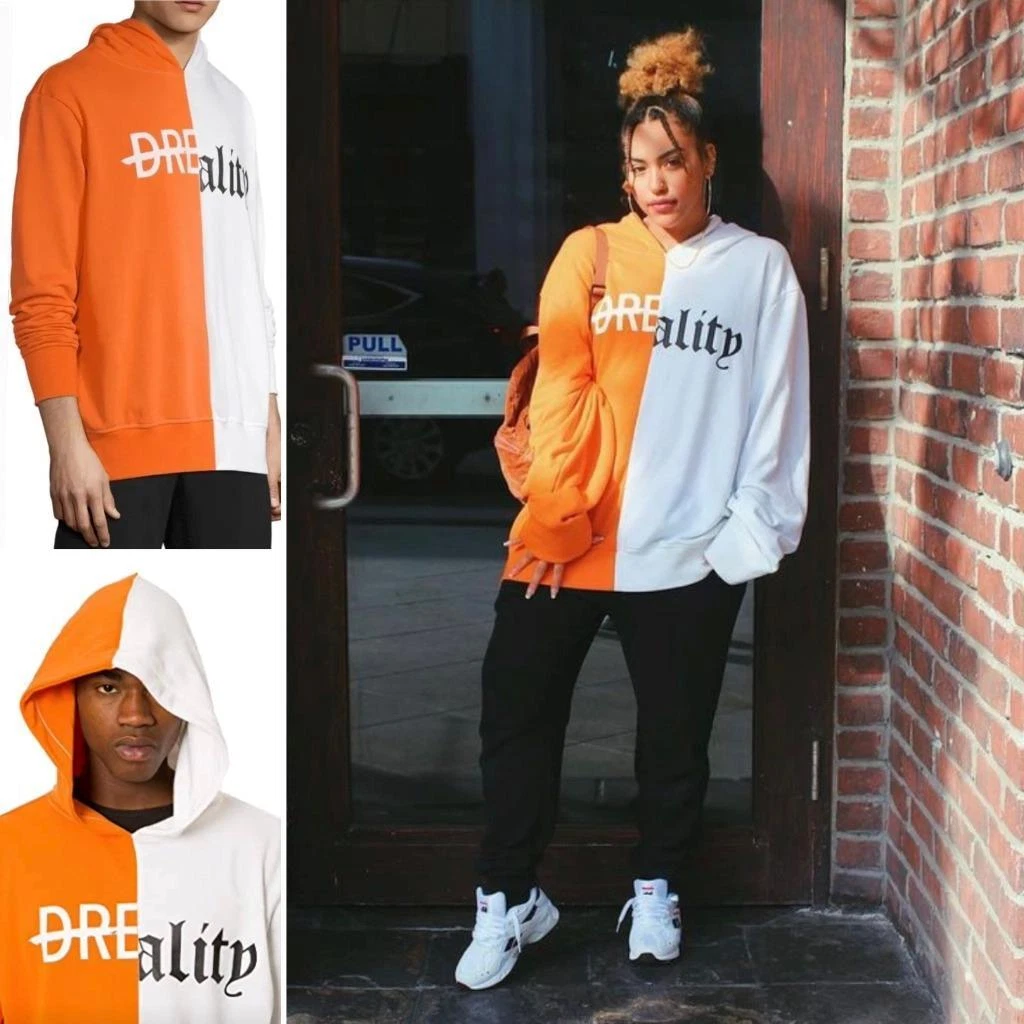 Orange graphic hoodie discount