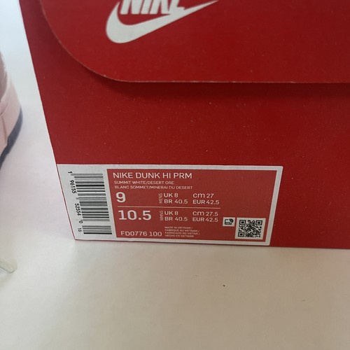 Nike Dunk High PRM San Francisco Pack Gold Mountain FD0776 100 Größe 9 US Herren - Bild 5 von 6