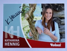orig. Autogrammkarte Skilanglauf Katharina Hennig 2.OS 2022 OS 2022