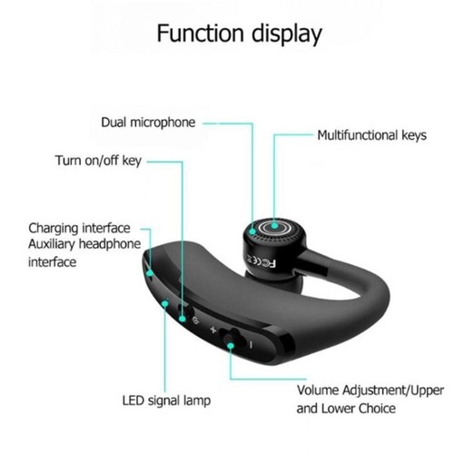 V9 Wireless Headphone Stereo Business Headsets for iPhone Samsung Honor Oppo - Zdjęcie 5 z 10