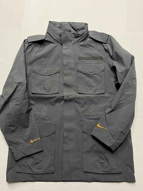 Nike Mens NikeLab M65 Gore-Tex GTX Military Rain Jacket Grey CQ7653-065 Size S | Soft Shell Jacket