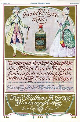 Ferdinand Mühlens, Köln Eau de Cologne 4711 Histor. XXL-Offerte von 1908