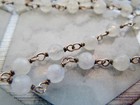 New w/oTags Sterling Silver 20" Strand Faceted White QUARTZ RosaryStyle NECKLACE — photo 3