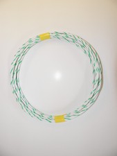 25 FOOT COIL 18 GAUGE GXL HI TEMP WIRE WHITE/GREEN STRIPE AUTOMOTIVE