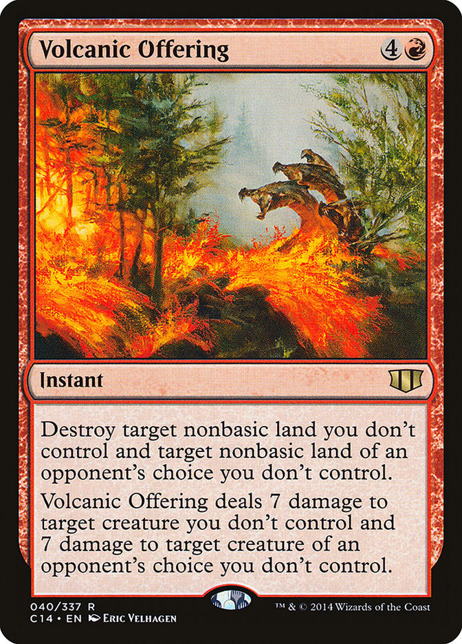 MTG Volcanic Offering  - Commander 2014 #040