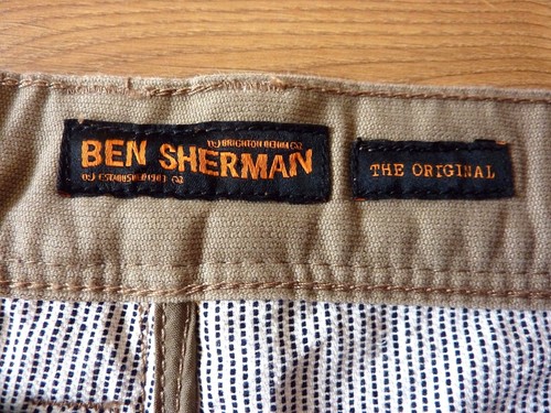 Ben Sherman Trouser The Original Men Straight Fit Beige Size W32 L34 - Picture 10 of 12