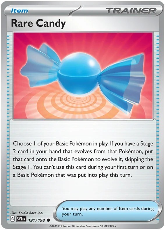 Rare Candy Pokemon TCG Trainer Card SV 191/198