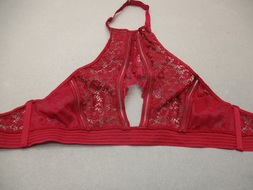 Victoria's Secret Size M Womens Red Lace Unlined Wireless Back Close Bralette 9A - Picture 8 of 8