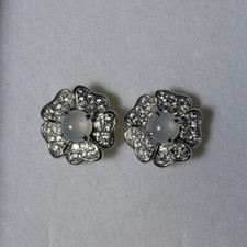 CERTIFIED Natural Grade A Untreated Icy Jadeite Jade Earrings 925 Silver S068