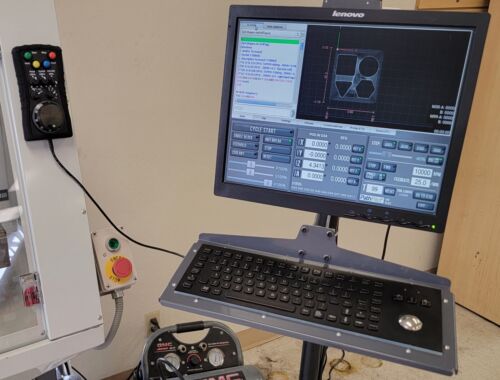 Rugged Industrial Keyboard with Trackball for Tormach CNC Machine Control Arm - Picture 4 of 4