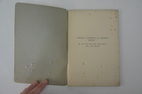 1926 antikes Judaica Buch Hebräisch Mystische Strömungen im alten Israel Joseph Hertz - Bild 9 von 12