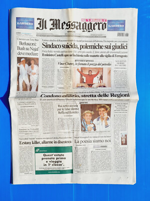 THE MESSENGER AUGUST 17, 2004 BERLUSCONI-HUGO CHAVEZ-TRINITA DE MONTI-CATHOLIC