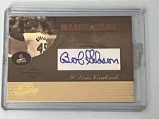 2005 Donruss Absolute Marks Of Fame Bob Gibson Signed Auto /150 autograph