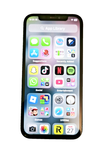 iPhone 12 Bleu Marine 128Go DÉBLOQUÉ écran est cassé