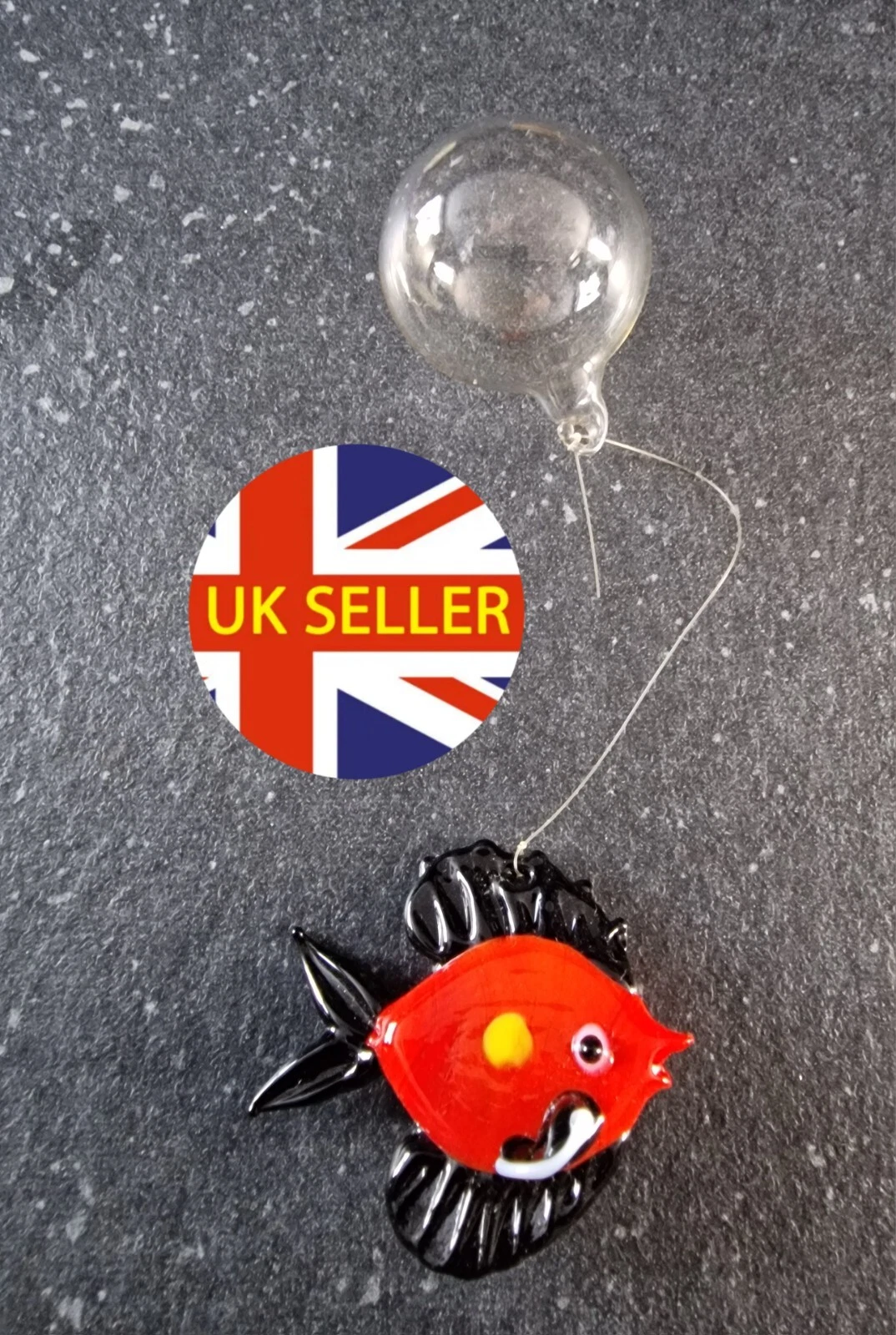 Floating Glass Tropical Fish Tiny Statue Pendant Aquarium Decor Accessories Hang
Opens in a new wind