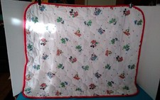 Baby Vintage Disney Babies Mickey Minnie Donald Blanket Quilt Red Trim