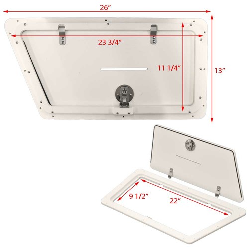 Mako Boat Access Door 162076 | 284 CC 13 x 26 Inch White 2011 - Picture 5 of 6