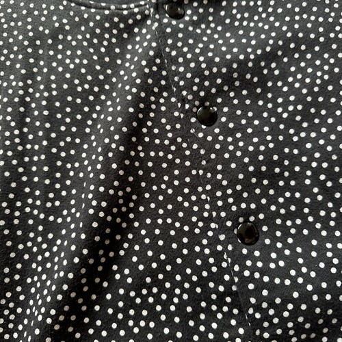 CHAQUETA BOMBER UNIVERSITARIA American Apparel negra blanca punteada - Imagen 7 de 8