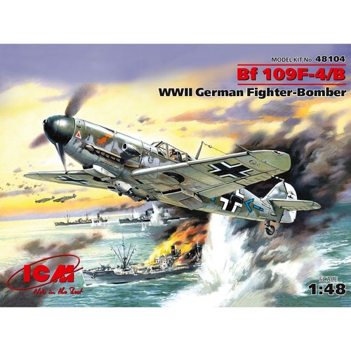 ICM 48104 model aircraft 1:48 Messerschmitt Bf-109F4/B German fighter-bomber - Picture 13 of 24