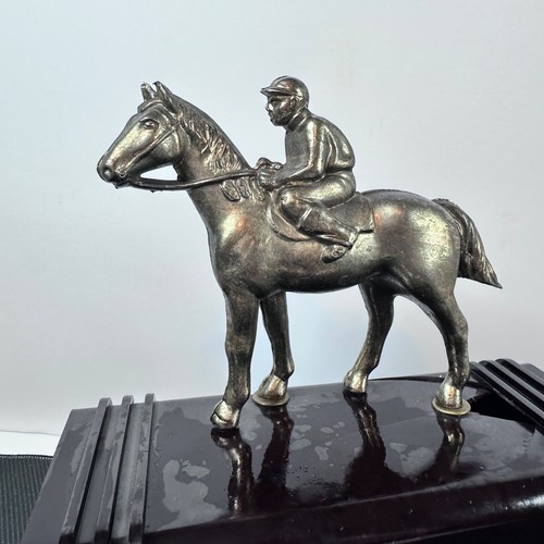 Vintage 1940s Tele-Vision Horse Racing TV Clock Jockey Horse Novelty Lamp - Picture 4 of 13