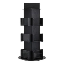 Rotating Wooden Display Rack, 3 Tier Rotating Display Organizer, Black