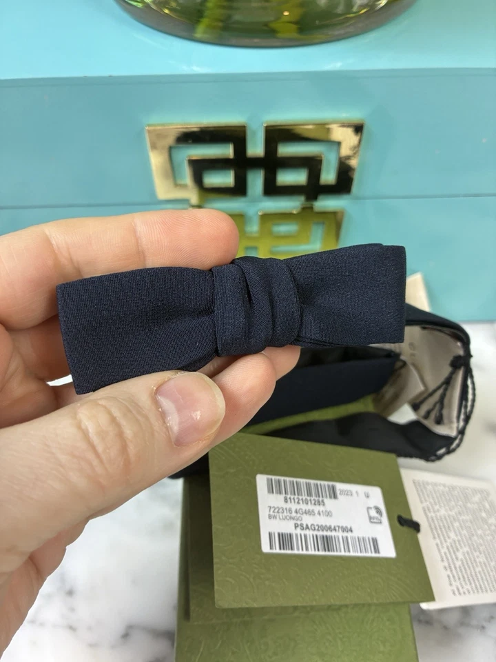 Pajarita Gucci para hombre azul marino BW Luongo nueva con etiquetas auténtica con caja Gucci Foto 3 de 4