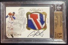 2016 FLAWLESS STAR SWATCH SIGNATURES PATCH AUTO CARMELO ANTHONY GOLD /10 BGS 9.5