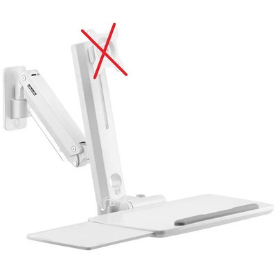SpeaKa Professional Monitor-Wandhalterung Weiß Tastaturablage Scanner SIEHE TEXT