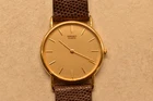 Seiko Men's Vintage 30mm Gold Tone Case Quartz Watch 5Y30-7009