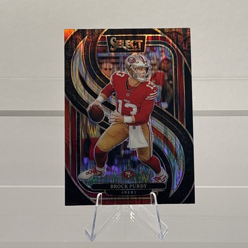 2024 Panini Select - Premier Level Brock Purdy Black & Red Shock Prizm #124