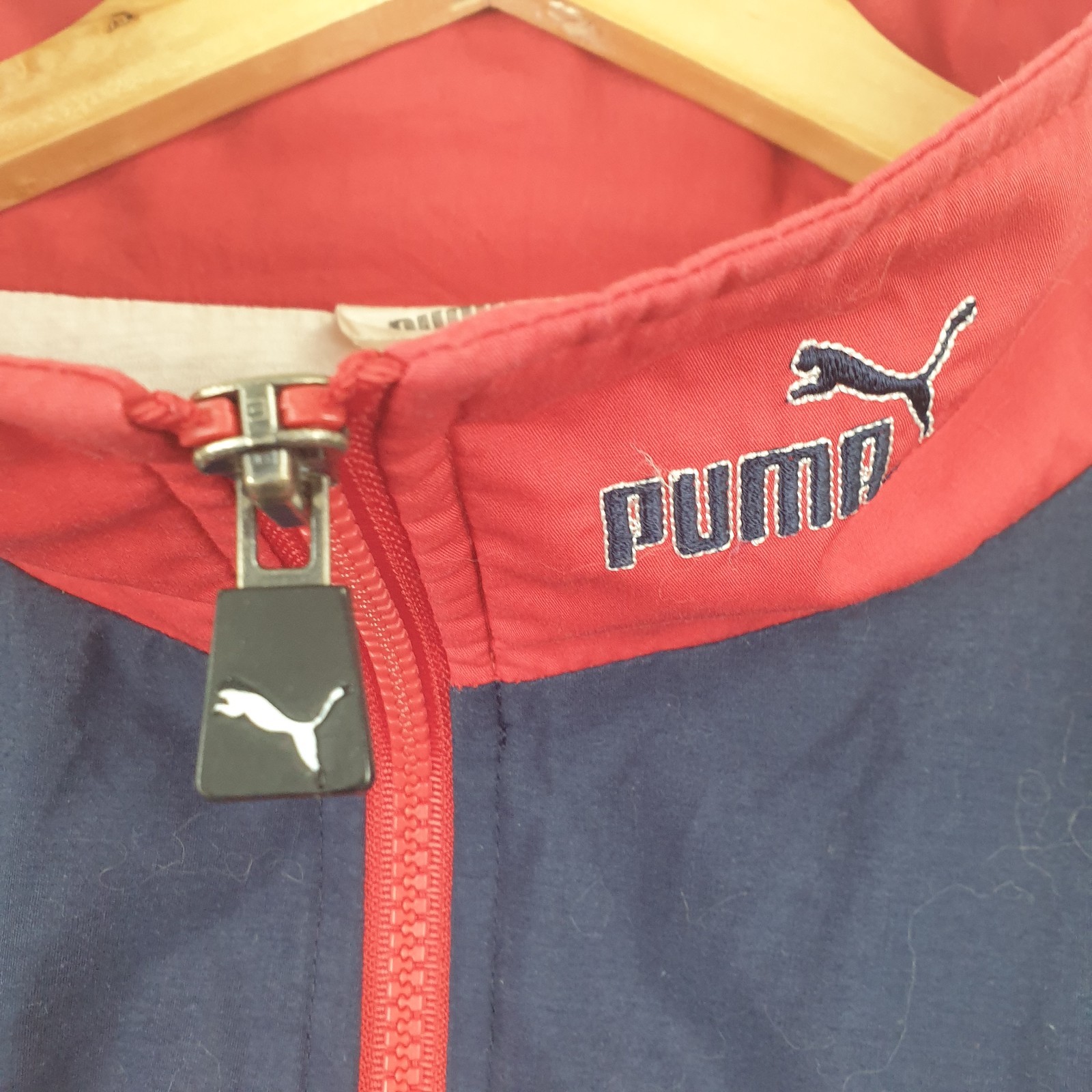 Vintage Puma Track Jacket Mens XL Red Blue Full Zip Tracksuit Top 90s thumbnail 5
