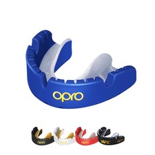 OPRO Gold Level Moldable Mouth Guard for Adult (Age 10+), Dark Blue/Pearl