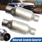 2X 2" UNIVERSAL SPORTS CATALYTIC CONVERTER HIGH FLOW 400 CELLS STAINLESS STEEL