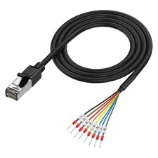 RJ45 To 8 Pin RJ232/485 Serial Bare Wire End RJ45 Male To 8P8C Extension 3.2FT