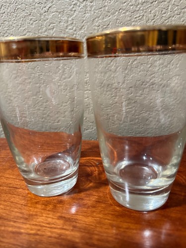 Libbey? Juego de 4 vasos transparentes vintage con diseño de borde dorado - Imagen 4 de 6
