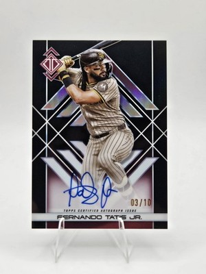 2025 FERNANDO TATIS JR Topps Transcendent Icons Chrome Auto Black Refractor /10