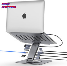 Laptop Docking Station Stand 11 IN 1 Triple Display HDMI DP 4K60Hz Gigabit Ether