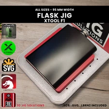 xTool F1 Flask Laser Engraving Jig | 6-12 oz | 95mm Width | Both Sides