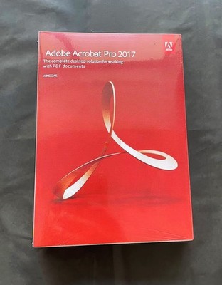 Adobe Acrobat Pro 2017 for Windows w/ Serial Number Permanent License DVD