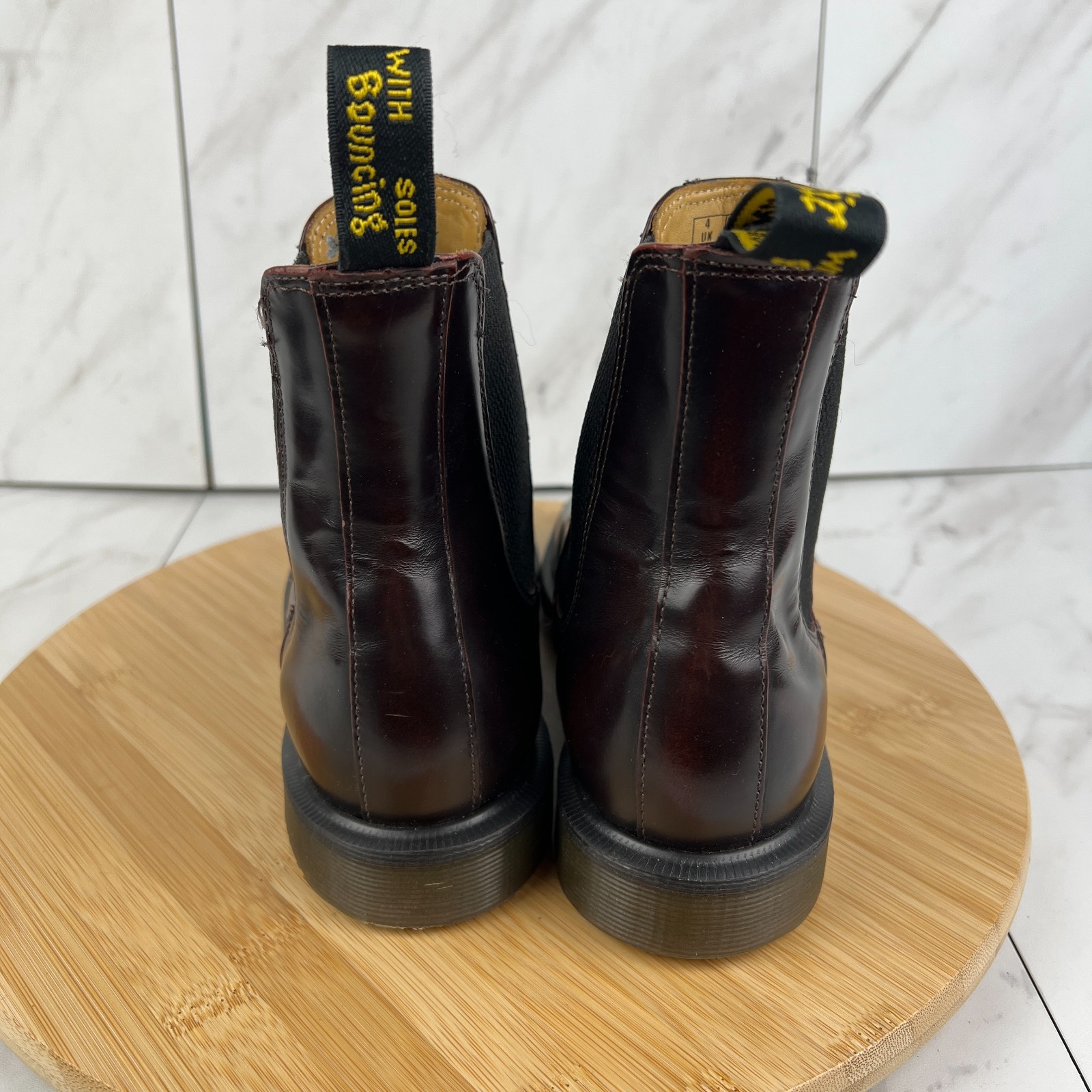 Dr. Doc Martens Flora Womens Size 6 Oxblood Red Leather Pull On Chelsea Boots thumbnail 2