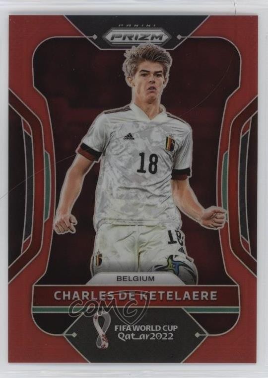 2022 Panini Prizm World Cup Qatar Red Prizm 5/399 Charles De Ketelaere #15 10qe