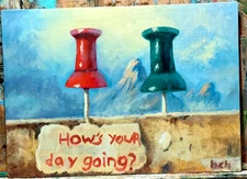 Impressionistic Still Life Landscape oil painting. 5x7 In Oil On Panel..