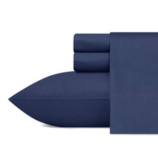 Nautica - King Bed Sheets Cotton Percale Bedding Set Matching Pillowcases Crisp
