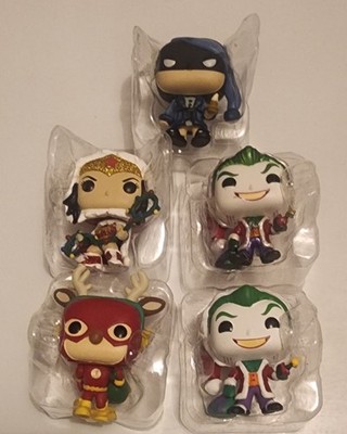LOT 5 DC FUNKO HOLIDAY ADVENT MINI POP BATMAN JOKER WONDER WOMAN FLASH NEW 