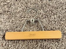 Setwell Vintage 1950s Wooden Clamp Pants Skirt 10" Closet Hanger