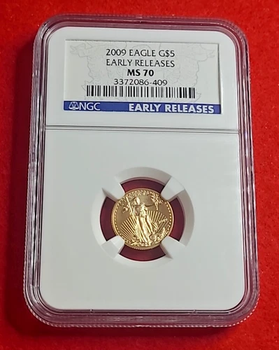 2009 1/10 Ounce American Gold Eagle MS-70 NGC (Early Releases)