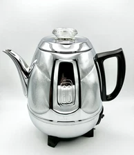 General Electric Percolator  Pot Belly Chrome Coffee Maker