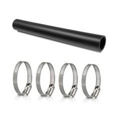 Gas Tank Filler Hose with 4 Clamps,1 1/2" ID 1 1/2" ID 7 7/8" Straight