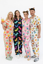 Women's Medical Scrub Set: V-Neck Top  Stretch-Pants Soft  Comfortable